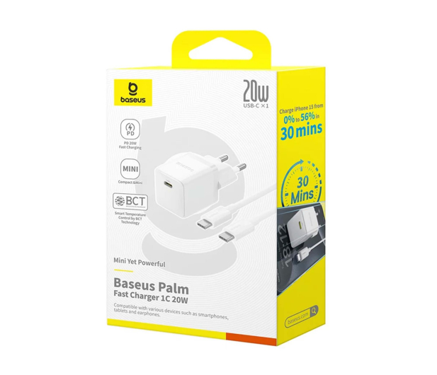 Baseus Ładowarka sieciowa 20W z kablem Mini USB-C 60W 20V/3A 1m - 1502074 - zdjęcie 5